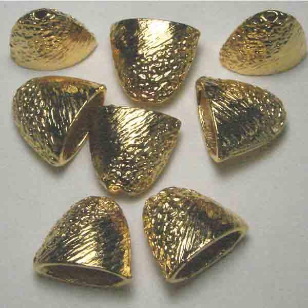 Gold Plate Cone Oval Shape 17MM