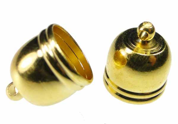 Gold Plate Cord End for 10MM Cord
