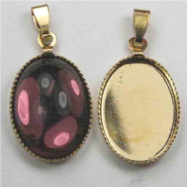 Gold Plate Pendant Setting For 18X13MM Stone