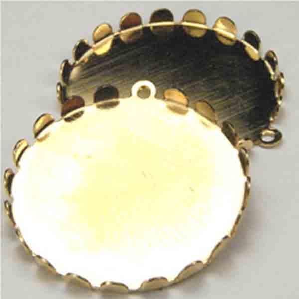 Gold Plate Scallop 23MM Setting