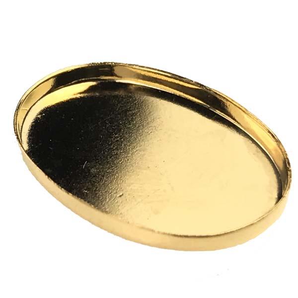 Gold Plate Thin Rim 18x13MM Setting