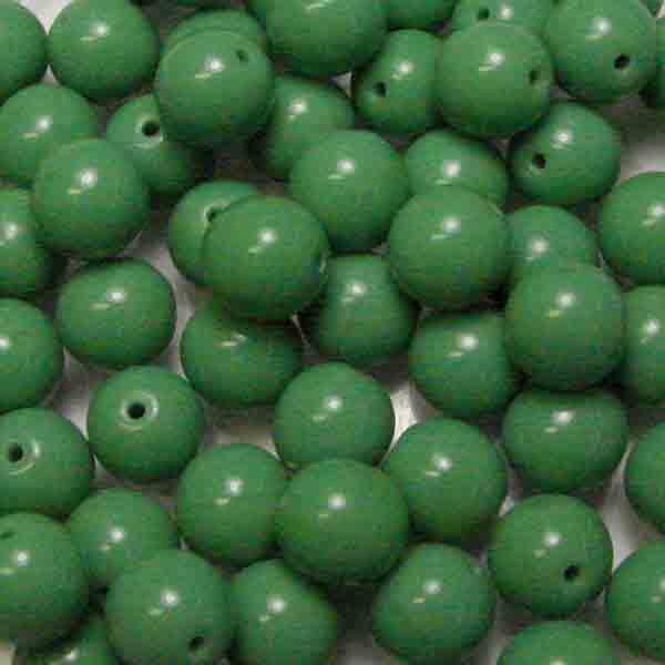 Green 8MM Opaque Round Druk Ball