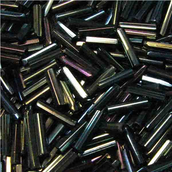 Green Iris 7x2 Bugle Bead