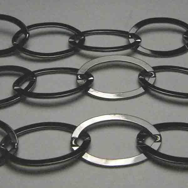 Gunmetal Plate 12x20MM Oval Cable Chain
