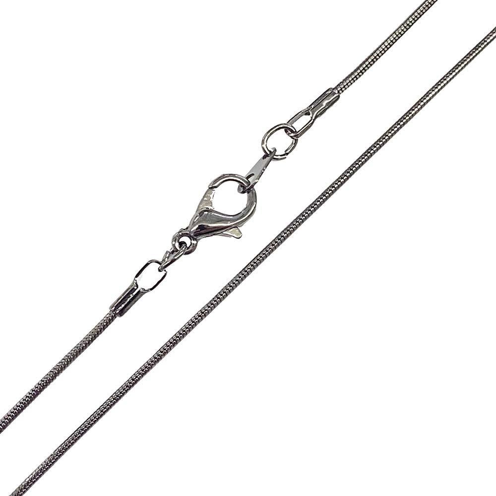 Gunmetal Plate 16 Inch 1MM Snack Chain Necklace