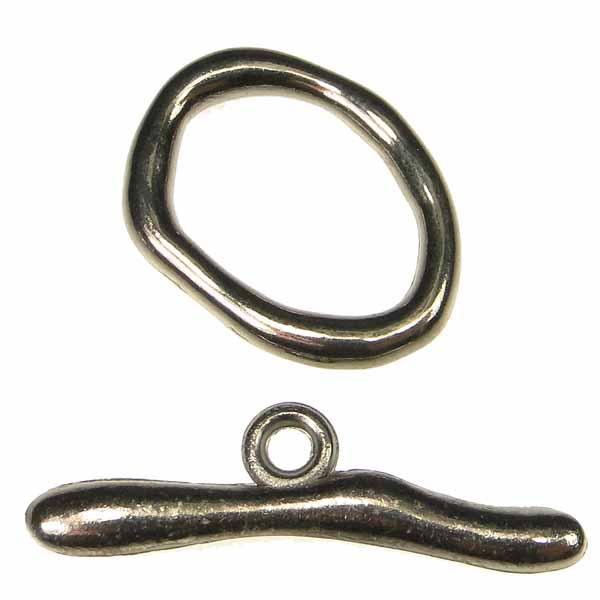 Gunmetal Plate 21x16MM 21x16MM Free Form Toggle