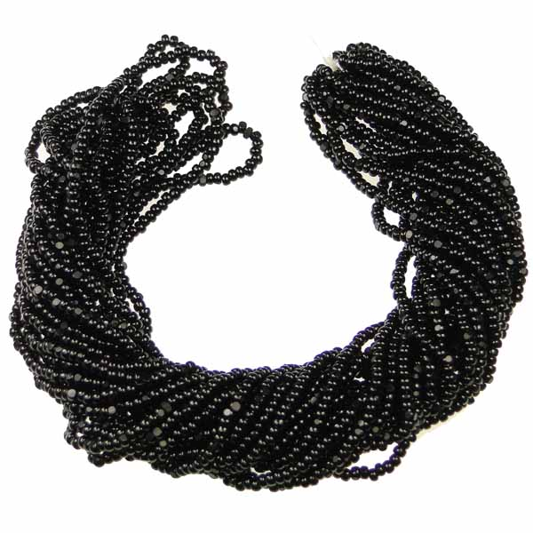 Jet 13/0 True Cut Charlotte Seed Bead