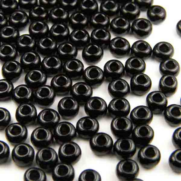 Jet 8/0 Seed Bead