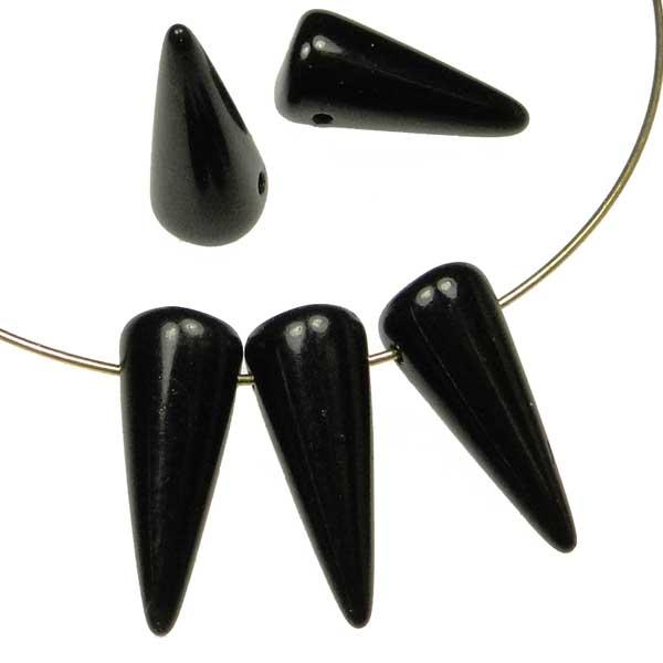 Jet Black Handmade 17x7MM Spike