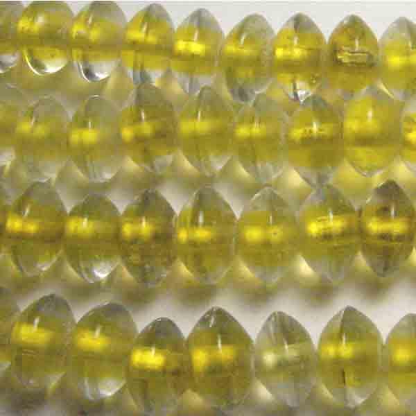 Jonquil Lined Crystal 10X7MM Rondelle