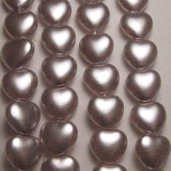 Lavender 6MM Pearlized Heart