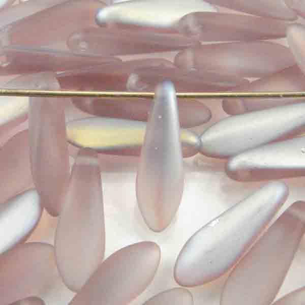 Light Amethyst Matte AB 16x5MM Dagger