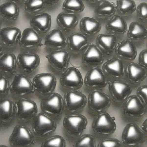 Light Gray 6MM Pearlized Heart