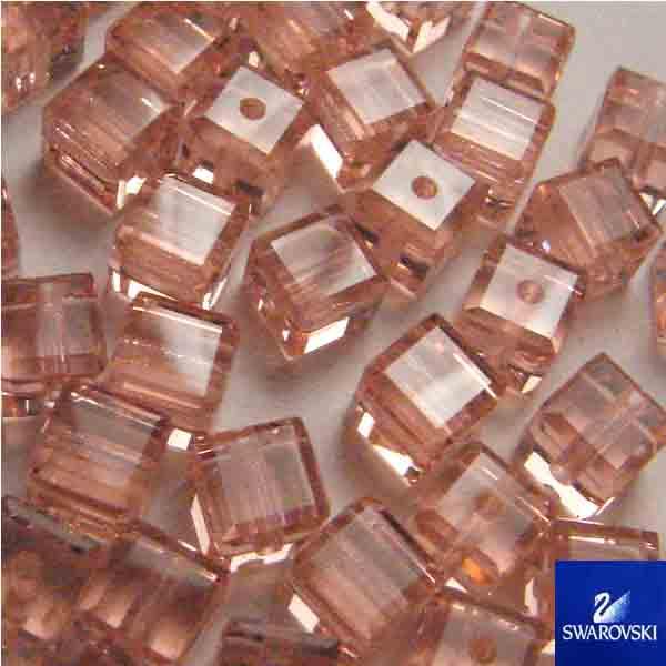 Light Peach 4MM Swarovski 5601 Cube