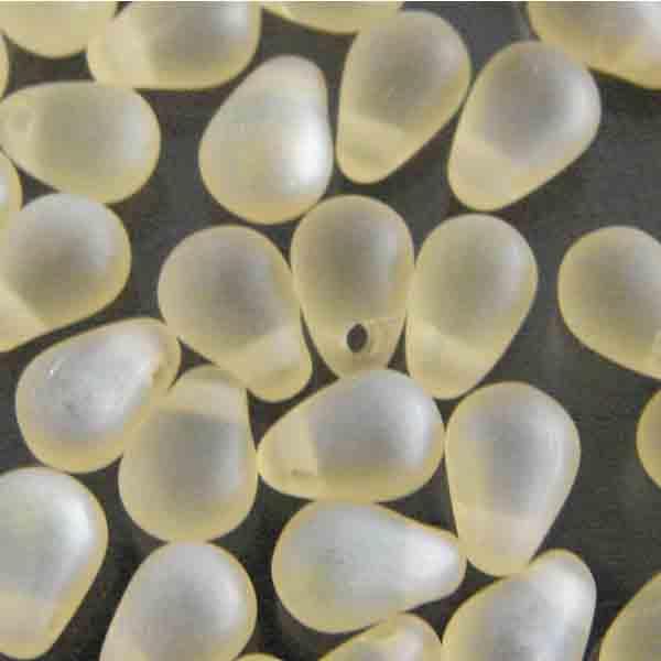 Light Topaz  Matte AB 6x4MM Tear Drop