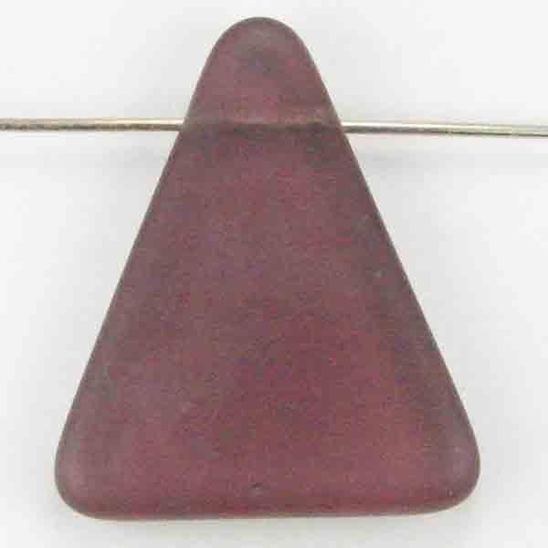 Matte Amethyst 26X21MM Triangle Cross Hole