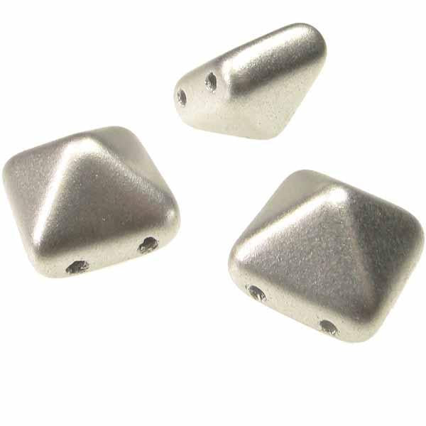 Matte Silver 12MM 2 Hole Beadstud