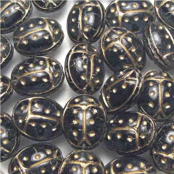 Montana 13X10MM Scarab with Gold Detail