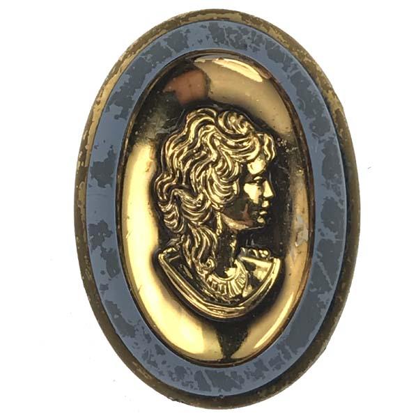 Montana Cameo with Gold 25X18MM