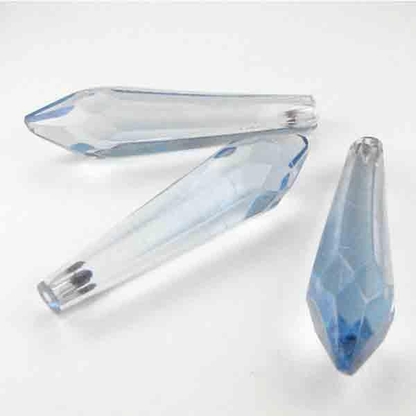 Pale Sapphire 30X7MM Half Drill Faceted Tear