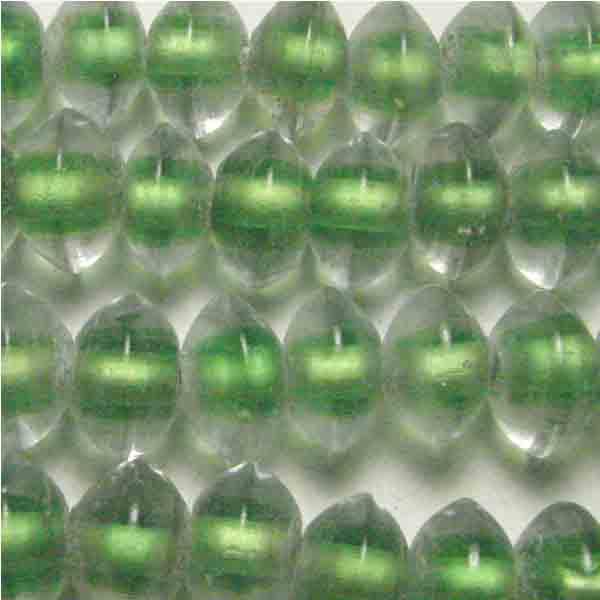 Peridot Lined Crystal 10X7MM Rondelle