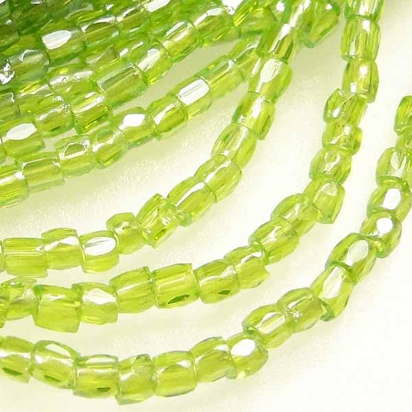 Peridot Luster Seed 9/0 3 Cut Seed Bead