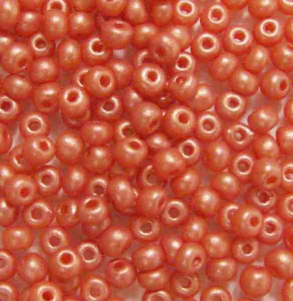 Pumpkin Matte Pearl 6/0 Seed Bead
