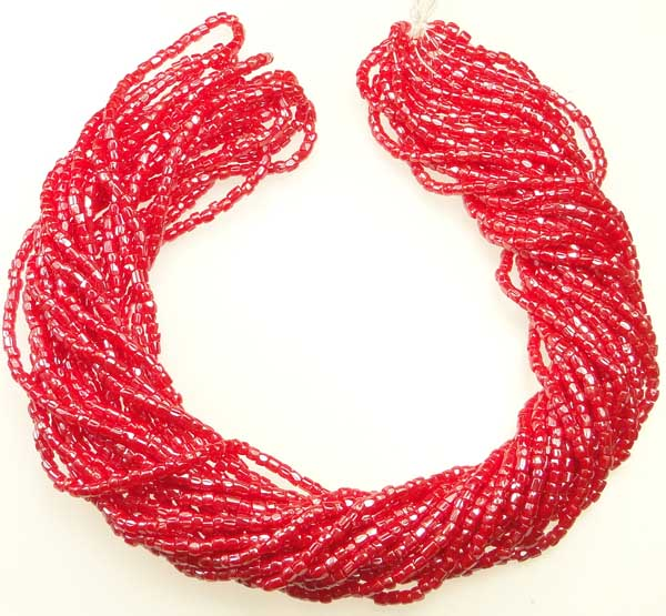 Red Lusture 12/0 3 Cut Seed Bead
