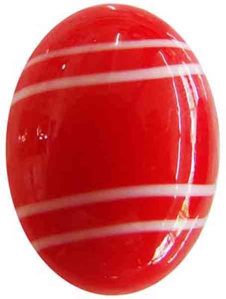 Red Striped Cabochon