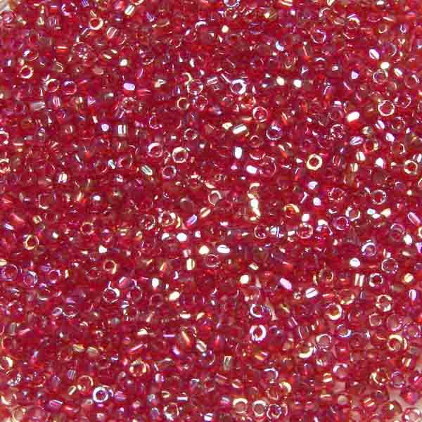 Ruby AB 9/0 3 Cut Seed Bead