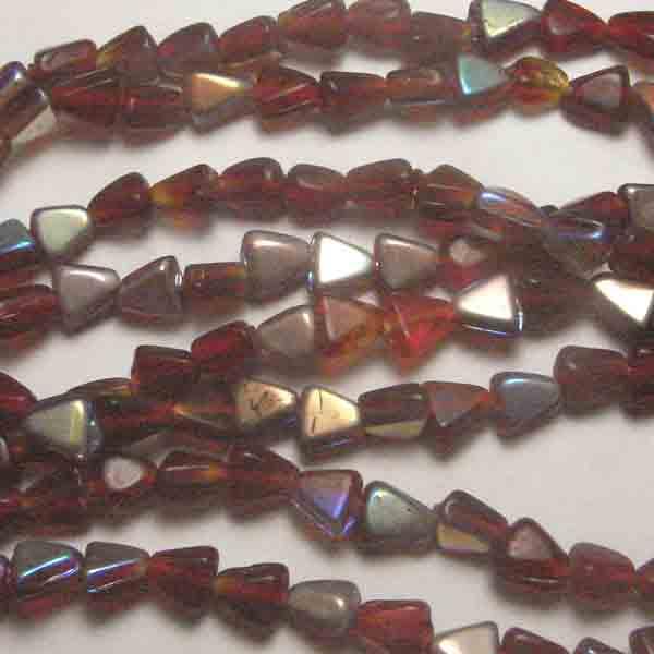 Ruby Ab 5MM Triangle Bead