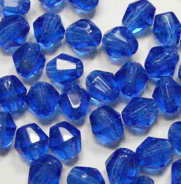 Sapphire 5MM Fire Polish Bicone