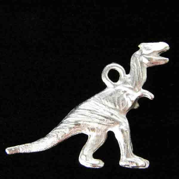 Silver Plate 26x19MM Tyrannosaurus Rex Dinosaur