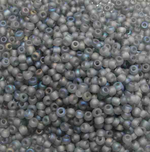 Seed Bead 11/0 Matte Black Diamond AB