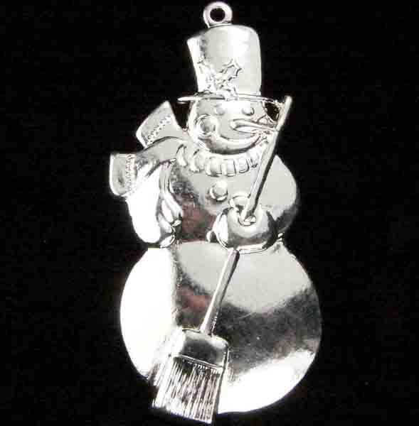 Silver 35x17MM Snowman Stamping