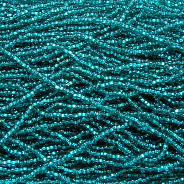 Silver Lined Blue Zircon 8/0 Seed Bead
