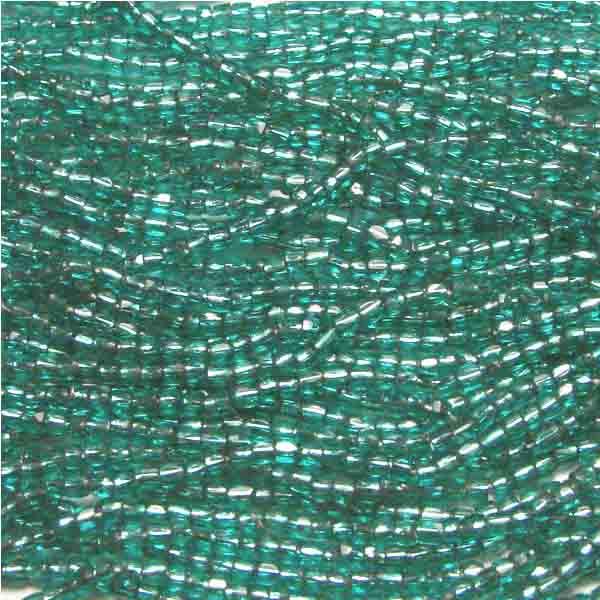 Silver Lined Blue Zircon 9/0 3 Cut Seed Bead