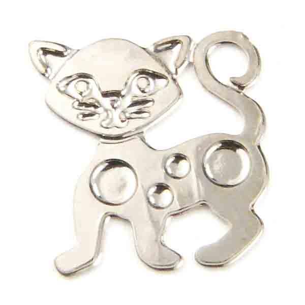 Silver Plate 10MM Cat Stamping