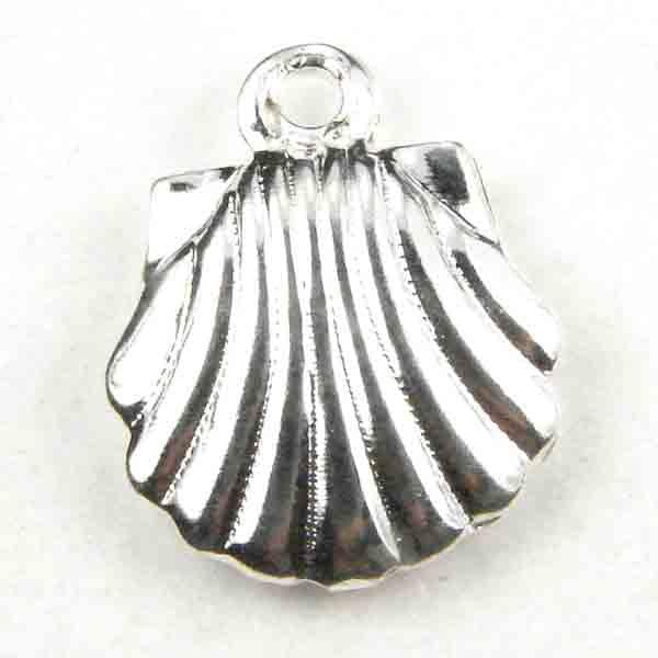 Silver Plate 10MM Scalloped 3-D Shell