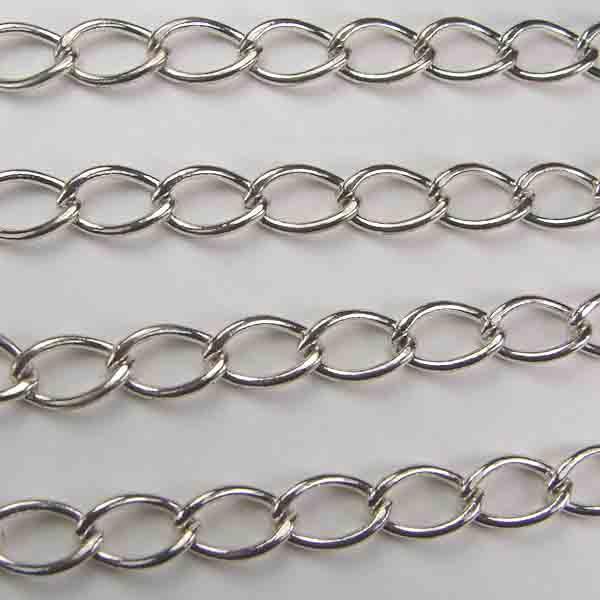 Silver Plate 10X6MM Twisted Oval