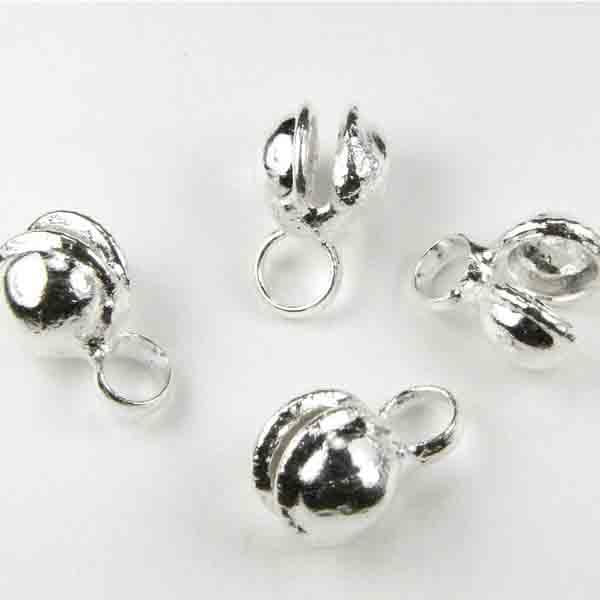 Silver Plate 11x7MM Clapperless Bell