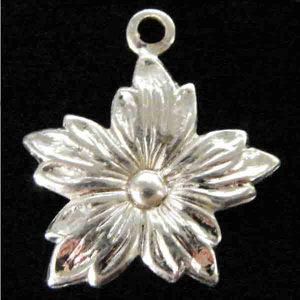 Silver Plate 12MM Blossom Stamping