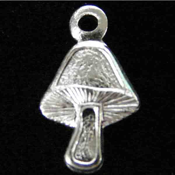 Silver Plate 12X7MM Mushroom