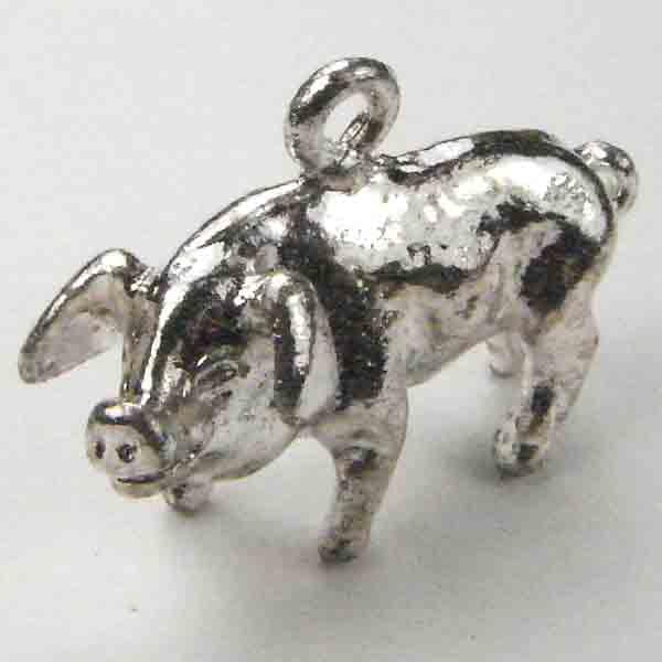 Silver Plate 12x22 Boar Of The Chinese Zodiac