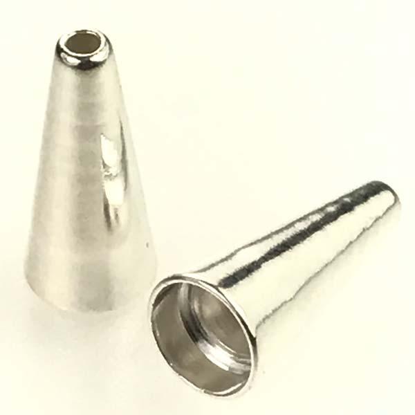 Silver Plate 12x5MM Smooth Cone