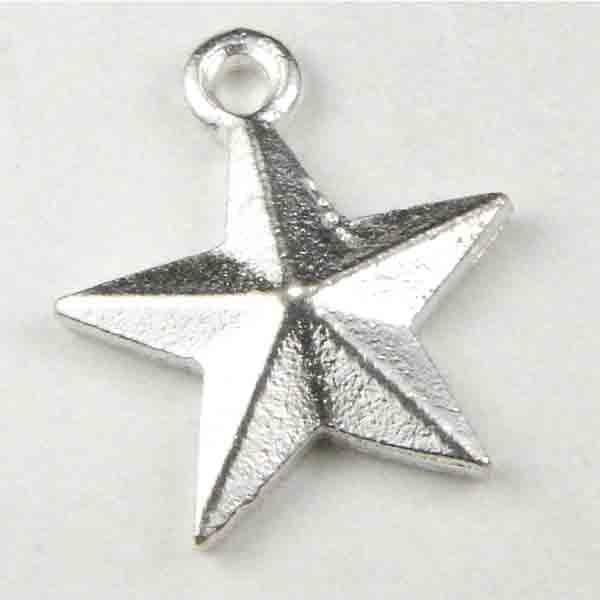 Silver Plate 13MM Star Pendant