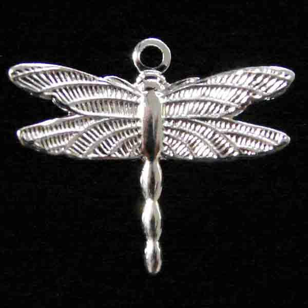 Silver Plate 13x16MM Dragonfly