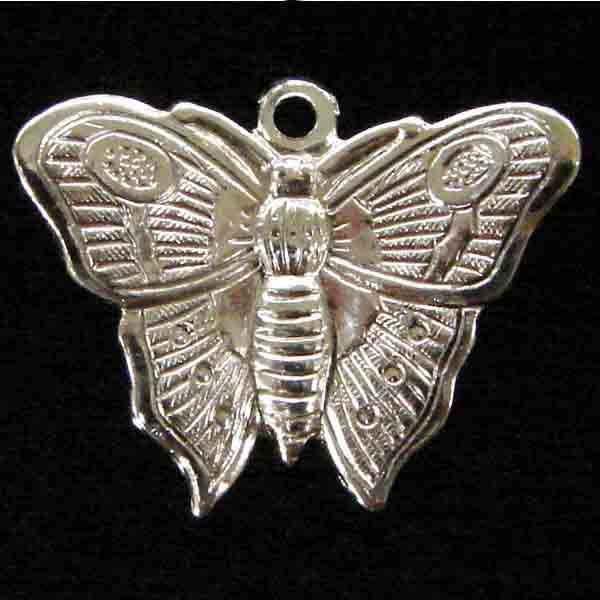 Silver Plate 15x19MM Butterfly