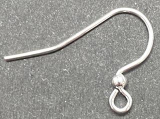 Silver Plate 16MM Earwire with 3MM Ball