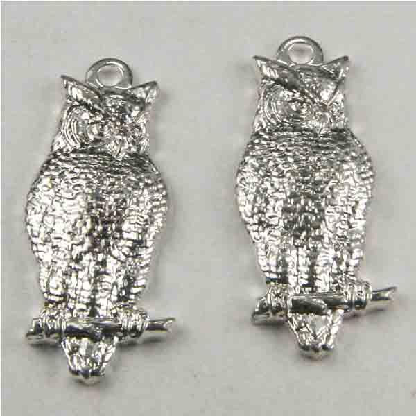 Silver Plate 19x8 Owl Stamping